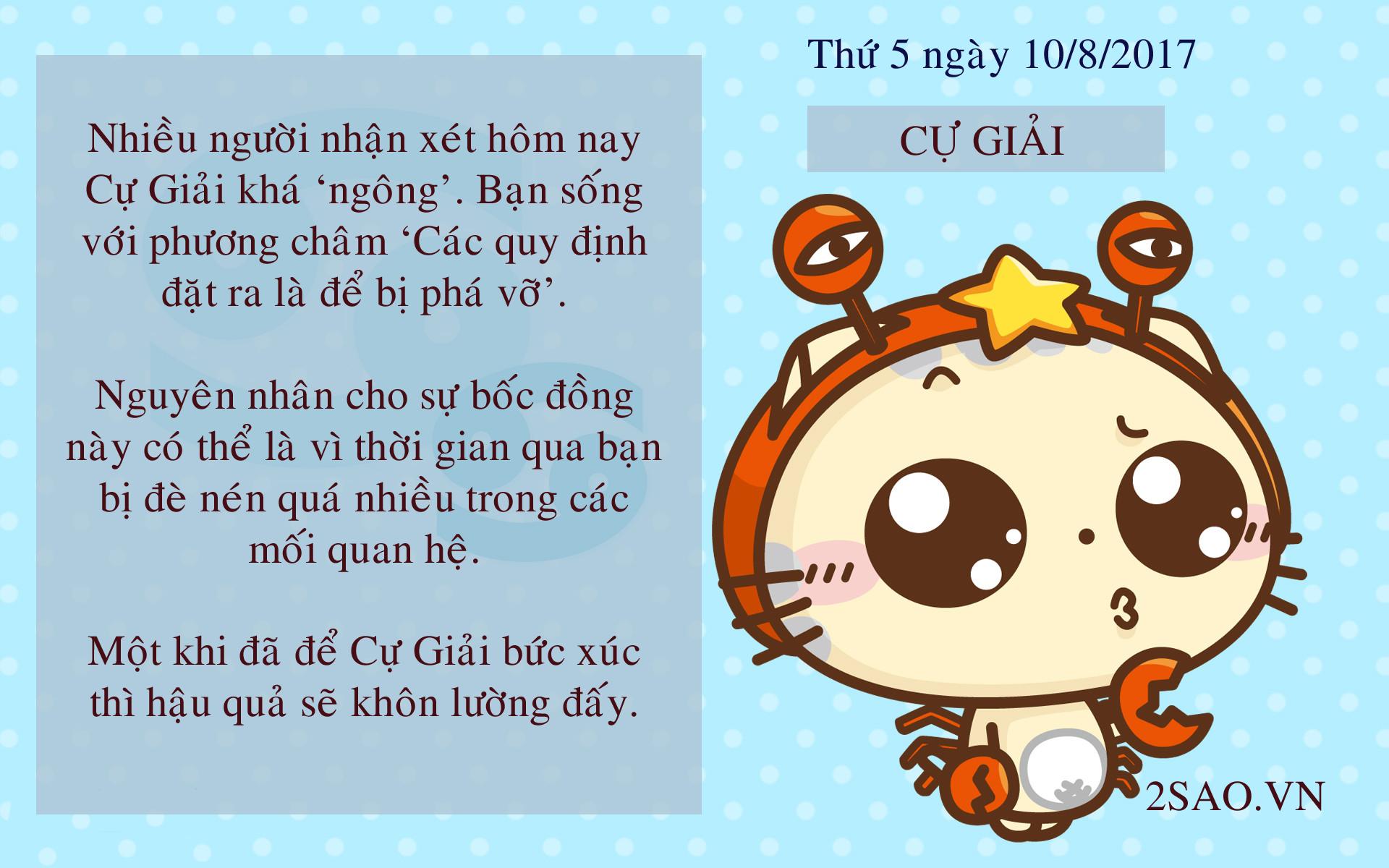 Tử vi thứ 5 ngày 10/8/2017 của 12 cung hoàng đạo-4