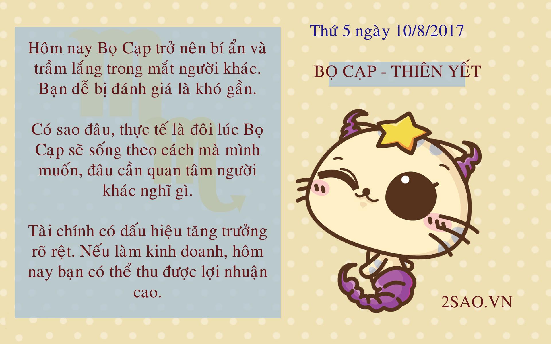 Tử vi thứ 5 ngày 10/8/2017 của 12 cung hoàng đạo-8