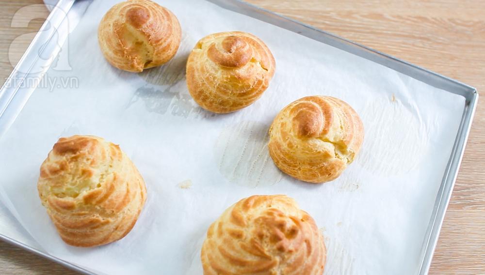 Soi ngay cách làm bánh su kem khổng lồ nhân tan chảy siêu hot-6