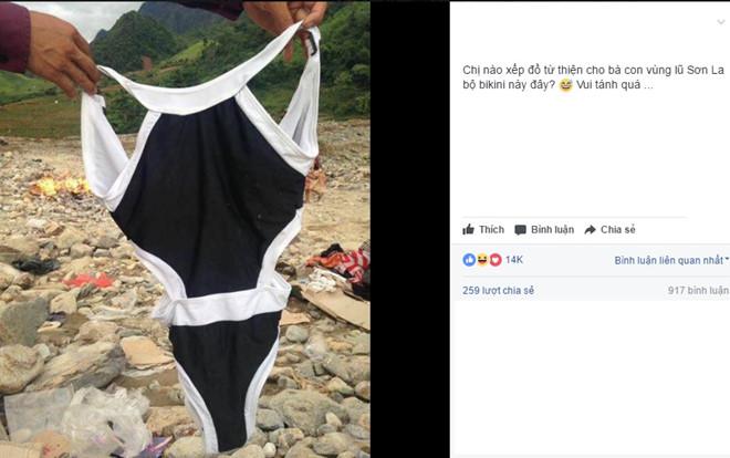 Dân mạng lên án người ủng hộ bikini cho đồng bào lũ lụt ở Sơn La-1