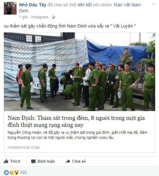 Điều tra người tung tin đồn 'Thảm sát tại Nam Định, 8 người thiệt mạng'-1