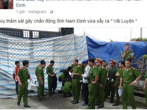 Điều tra người tung tin đồn 'Thảm sát tại Nam Định, 8 người thiệt mạng'