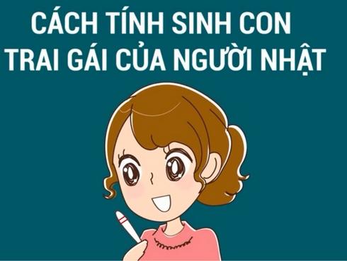 Cách tính sinh con trai gái của người Nhật