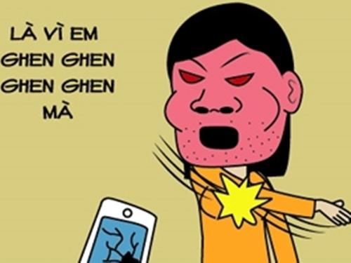 Truyện cười: Ghen thôi, đừng... ghen quá