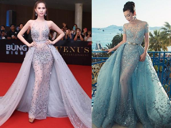 Ngọc Trinh và những lần diện váy nhái từ nhà mốt quốc tế-3