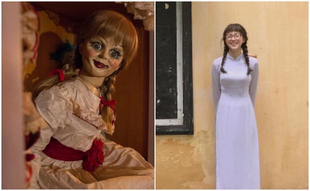 Tóc tết, mái ngố, mắt to: Salim mà cosplay Annabelle thì không ai dám lại gần vì... quá giống!-3