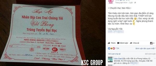 Ngỡ nhận được tấm thiệp mời ăn cưới, ai ngờ 'nhà người ta' mừng con trai đỗ đại học-2