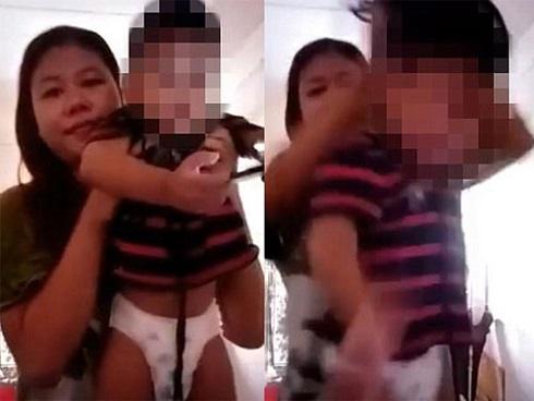 Dùng dây thắt cổ con vì chồng không chịu nghe điện thoại