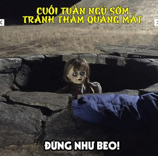 Chết cười với loạt ảnh chế búp bê ma Annabelle của cư dân mạng-6
