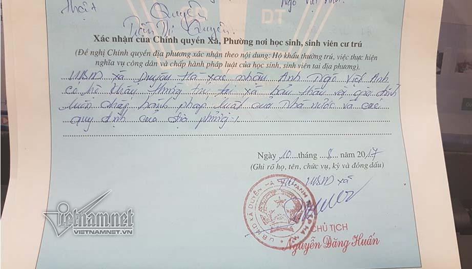 Kỷ luật cán bộ phê 'chưa chấp hành' lên lý lịch sinh viên-1