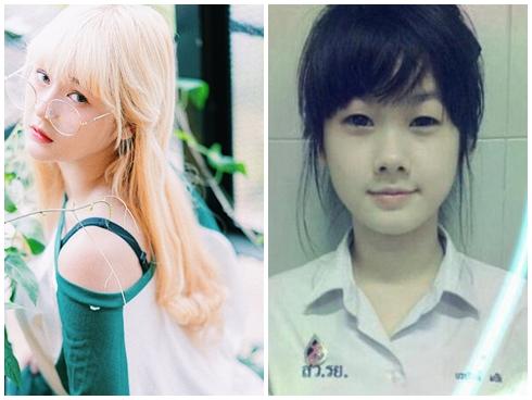 Lộ ảnh trong quá khứ, hot girl má phính nổi tiếng Thái Lan bị nghi phẫu thuật thẩm mỹ