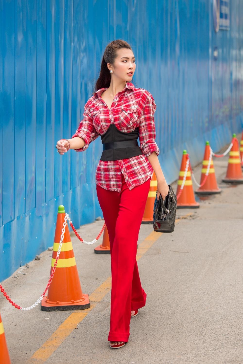 Đã mắt với street style rực rỡ màu sắc của 'Hoa hậu The Face' Tường Linh-6