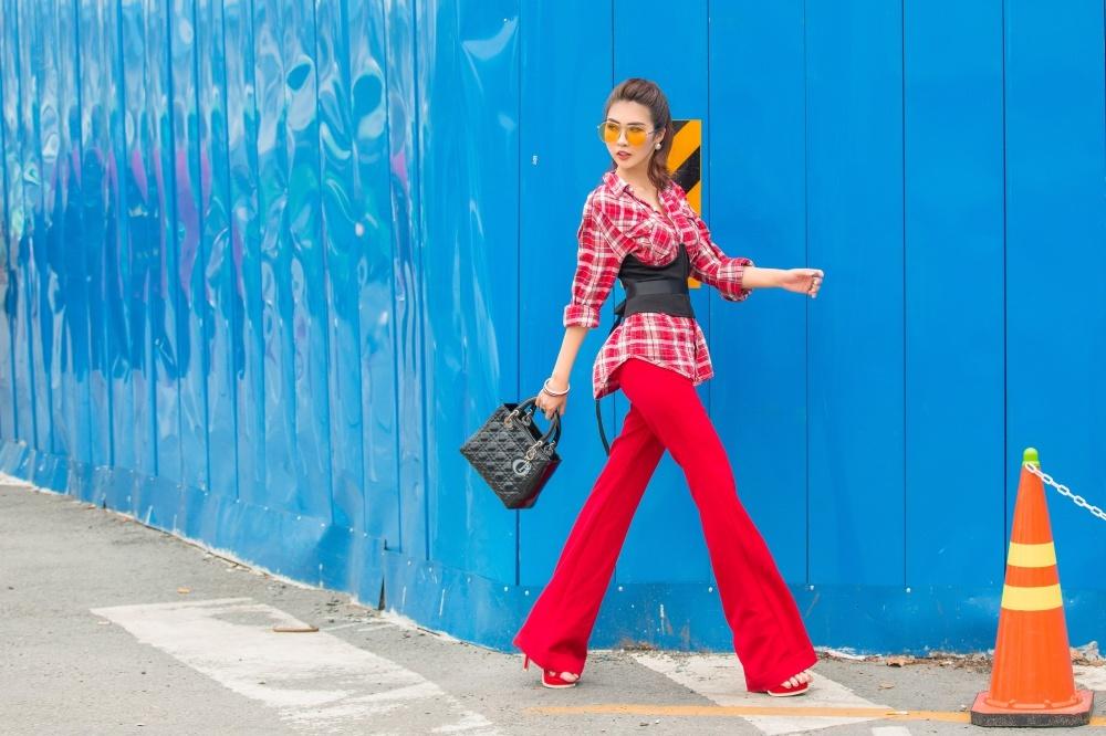 Đã mắt với street style rực rỡ màu sắc của 'Hoa hậu The Face' Tường Linh-8