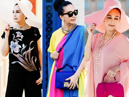 Bất chấp tuổi tác, Diễm My chinh phục bộ sưu tập váy sặc sỡ còn hơn nhiều hotteen