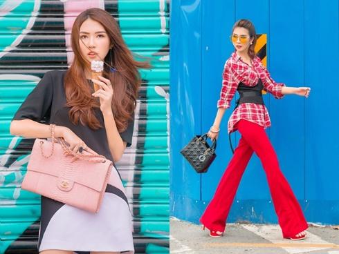 Đã mắt với street style rực rỡ màu sắc của 'Hoa hậu The Face' Tường Linh