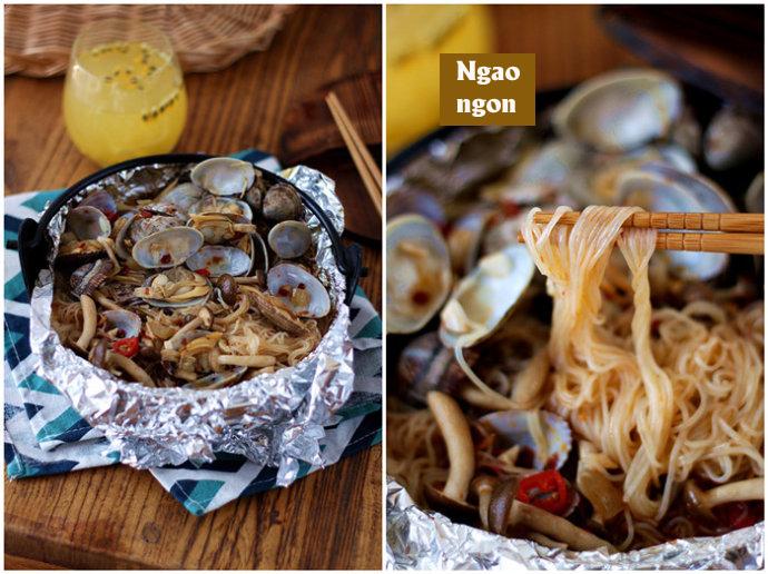 Mát trời mà có bát ngao hấp nấm cay nóng hổi thế này thì còn gì bằng-12