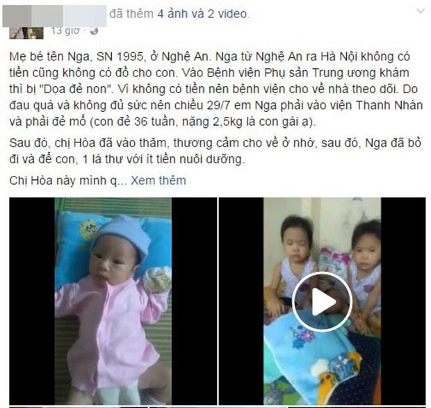Bé gái hơn 10 ngày tuổi bị bỏ rơi ở Hà Nội và lá thư đẫm nước mắt của người mẹ-1
