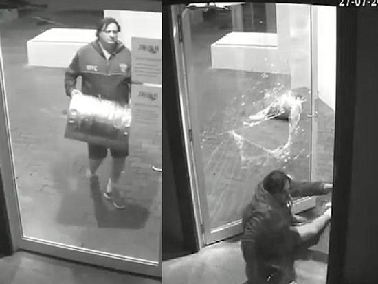 Hì hục phá cửa kính chui vào nhà và cái kết 'không tưởng'