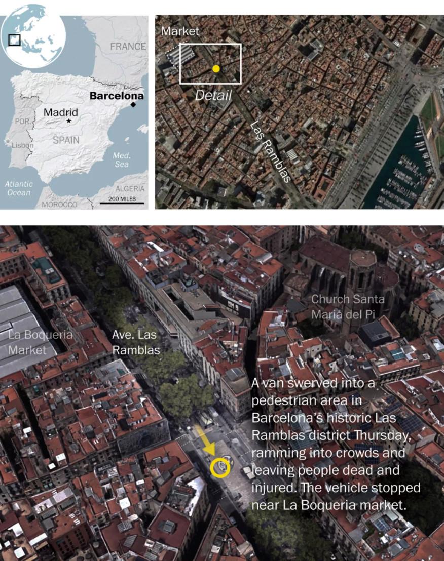Nhân chứng trốn vào WC, tránh bị hất tung trong vụ lao xe ở Barcelona-2