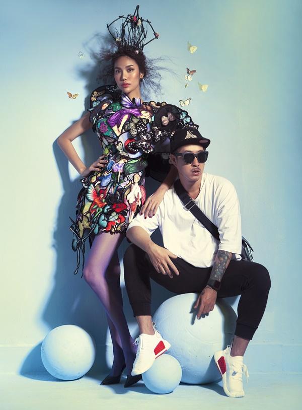 Lan Khuê khác lạ khi diện váy họa tiết bướm của NTK điên nhất Việt Nam-5