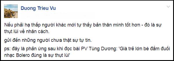 Bênh Đàm Vĩnh Hưng, Dương Triệu Vũ thẳng thừng chê Tùng Dương thụt lùi về nhân cách-2
