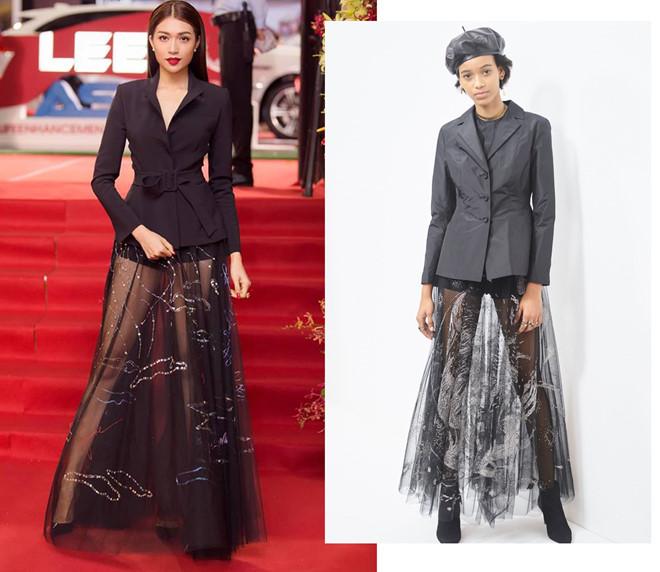 Á hậu Lệ Hằng mặc váy nhái của Dior?-1