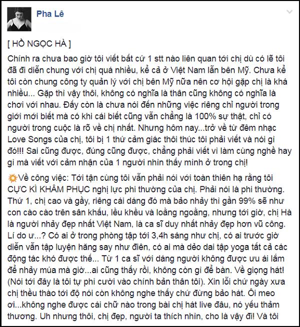 Pha Lê: Tôi tự tát vào mặt tôi khi Hồ Ngọc Hà hát... rùng mình kinh hãi-1
