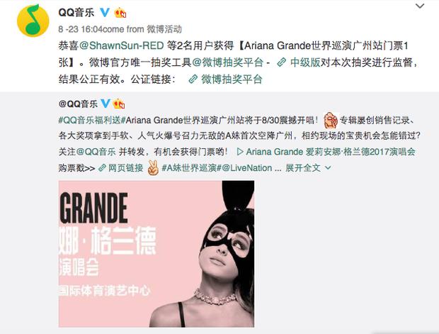 Huỷ show giờ chót ở Việt Nam, Ariana Grande vẫn sẽ tiếp tục biểu diễn 3 show tại Trung Quốc-2
