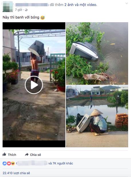 Cổ động viên ngầu nhất quả đất: Ném ti vi xuống hồ sau trận thua của Việt Nam-1