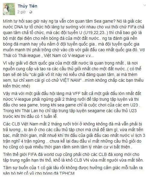 Thủy Tiên: SEA Games chỉ là giải đấu hội làng, sao phải quan tâm?-1