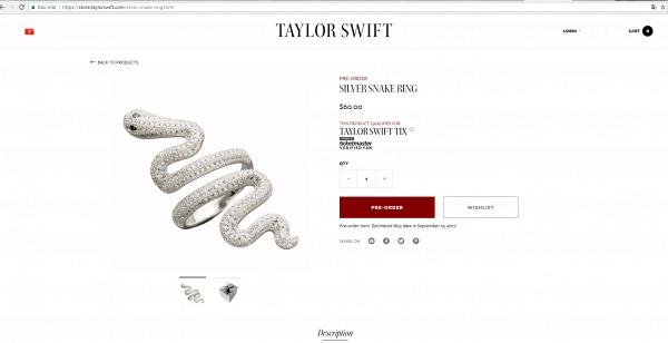 Tung bài hát toàn rắn chưa đủ, Taylor ra mắt hẳn sản phẩm nhẫn hình rắn luôn cho ngầu!-5