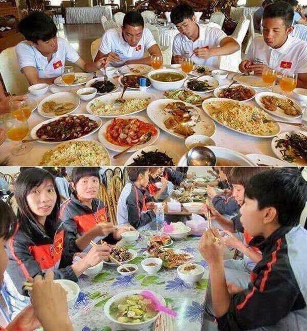 Sự thật phía sau hình ảnh tuyển nữ Việt Nam ăn uống kham khổ ở SEA Games 29-1