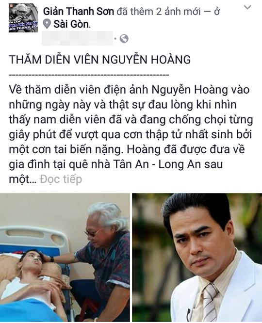 Hình ảnh mới nhất về sức khỏe của diễn viên Nguyễn Hoàng sau khi bệnh viện trả về-1