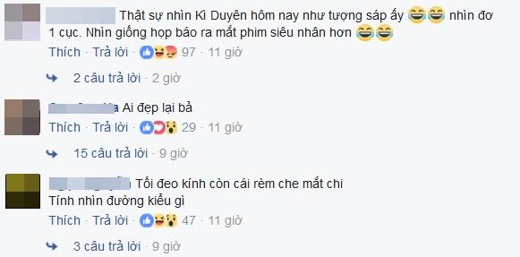 Kỳ Duyên bị ví như siêu nhân giải cứu thế giới khi đeo mạng che mặt, đeo kính râm giữa đêm tối-8