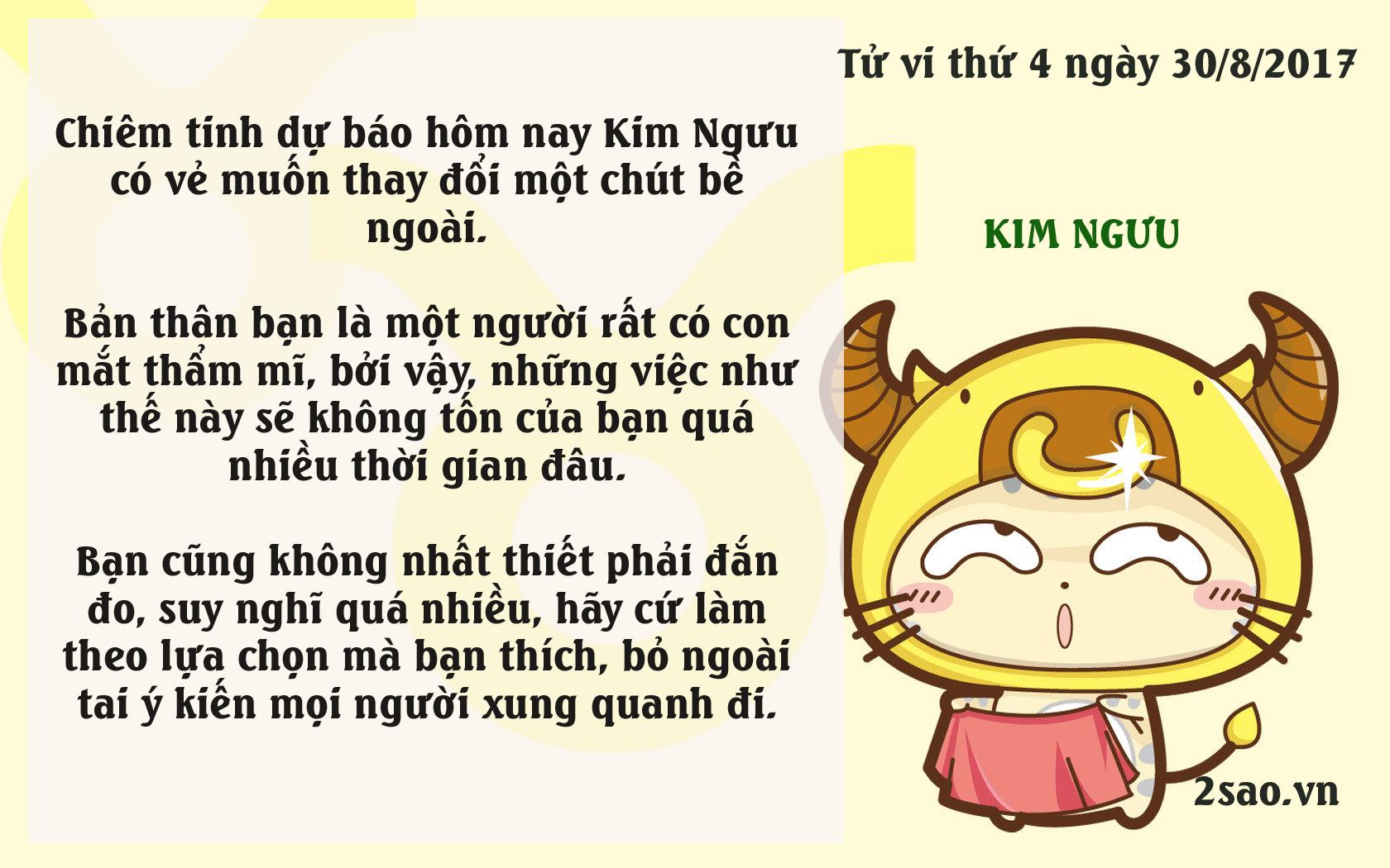 Tử vi thứ 4 ngày 30/8/2017 của 12 cung hoàng đạo-2