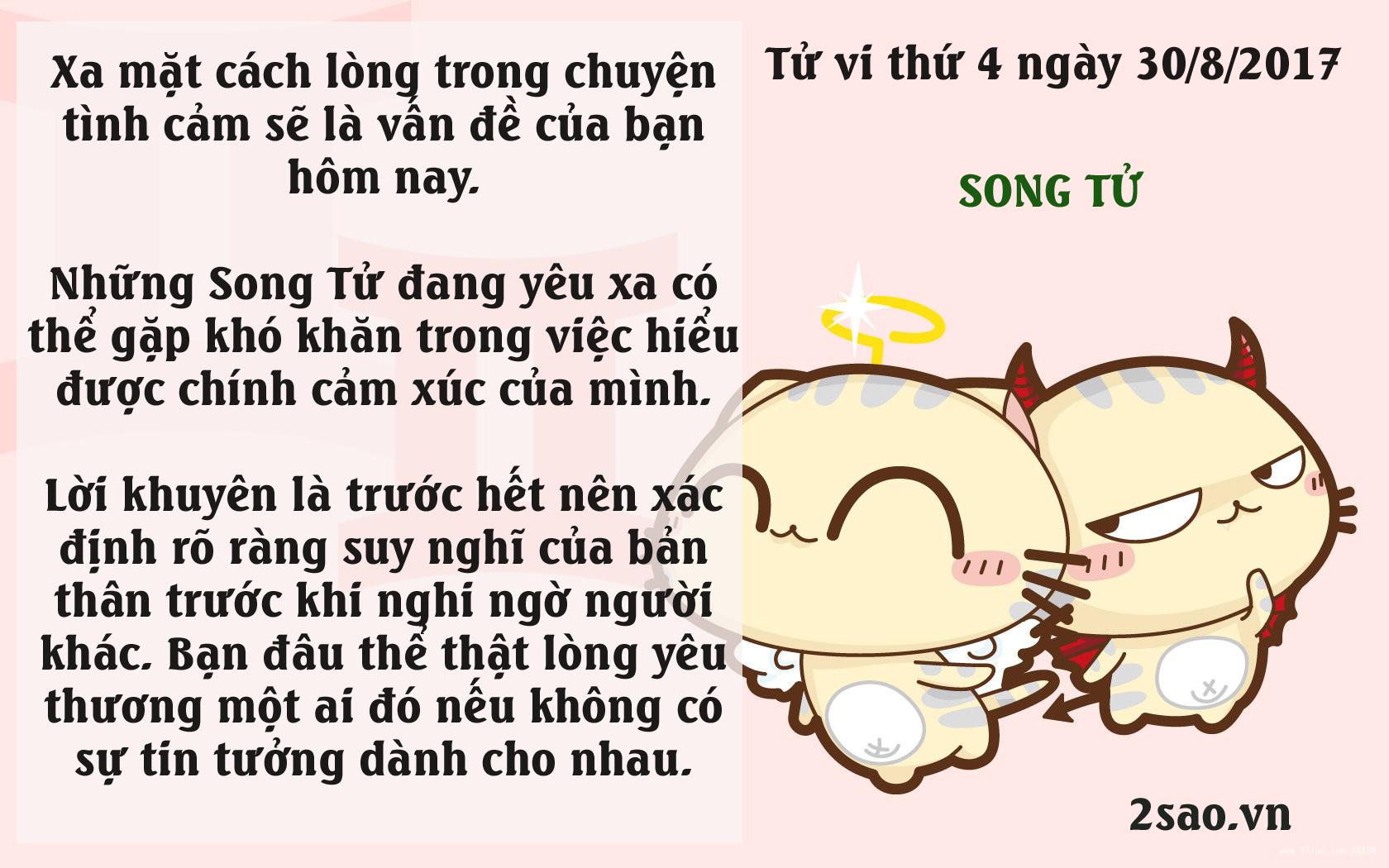 Tử vi thứ 4 ngày 30/8/2017 của 12 cung hoàng đạo-3