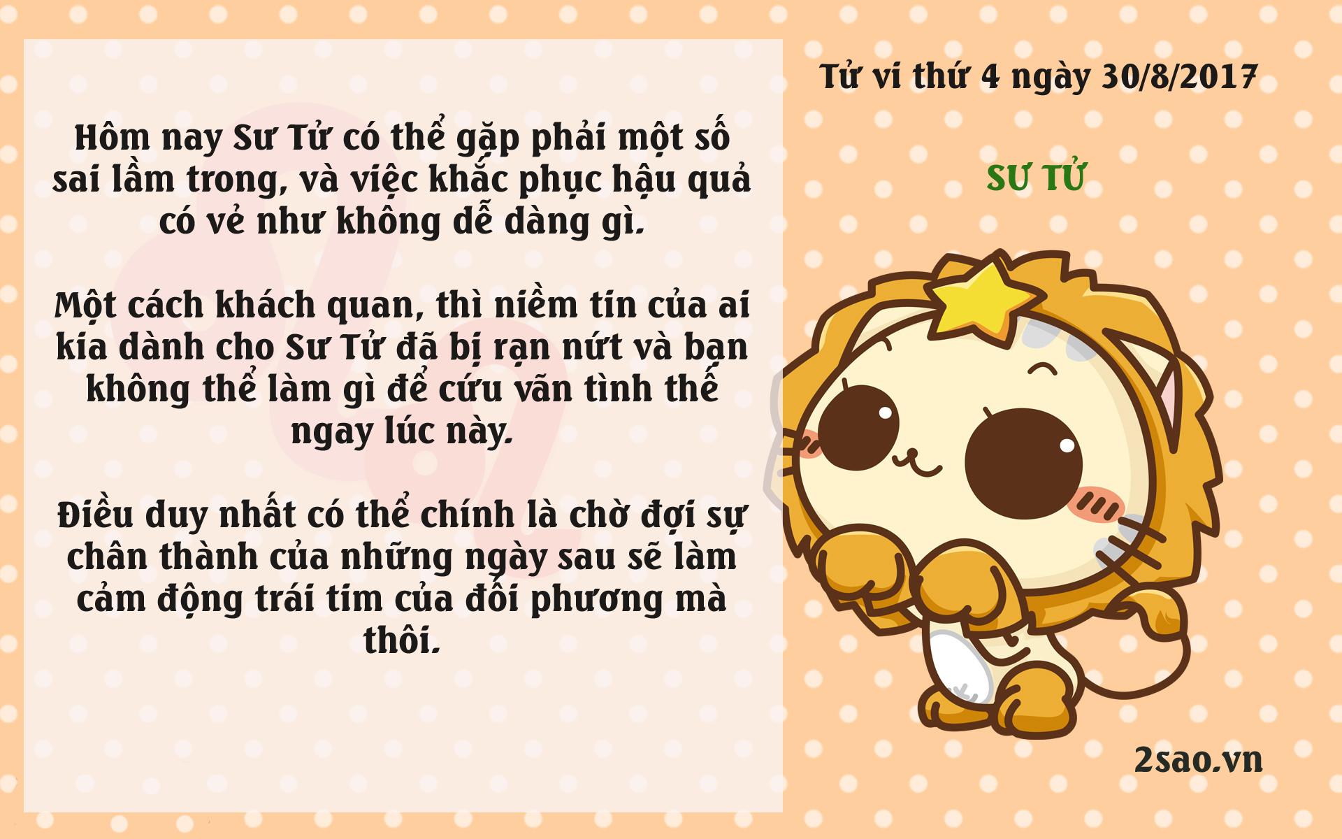 Tử vi thứ 4 ngày 30/8/2017 của 12 cung hoàng đạo-5
