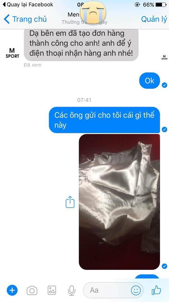 Anh chàng Đồng Nai khóc mếu khi mua đồ thể thao nhận ngay đồ lụa-3