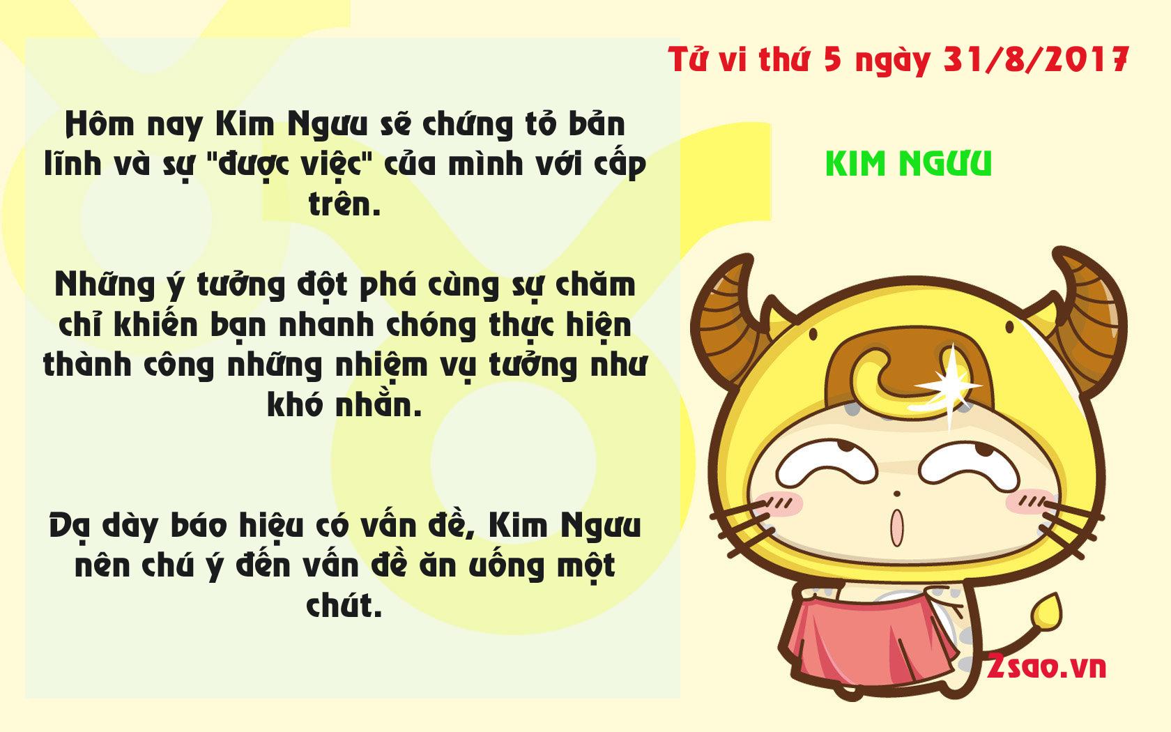 Tử vi thứ 5 ngày 31/8/2017 của 12 cung hoàng đạo-2