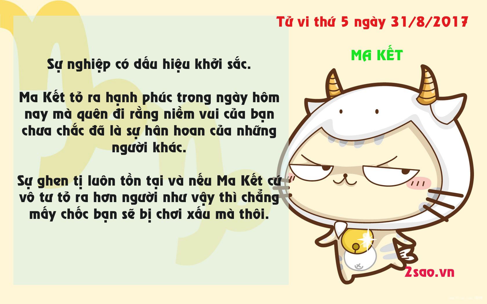 Tử vi thứ 5 ngày 31/8/2017 của 12 cung hoàng đạo-10