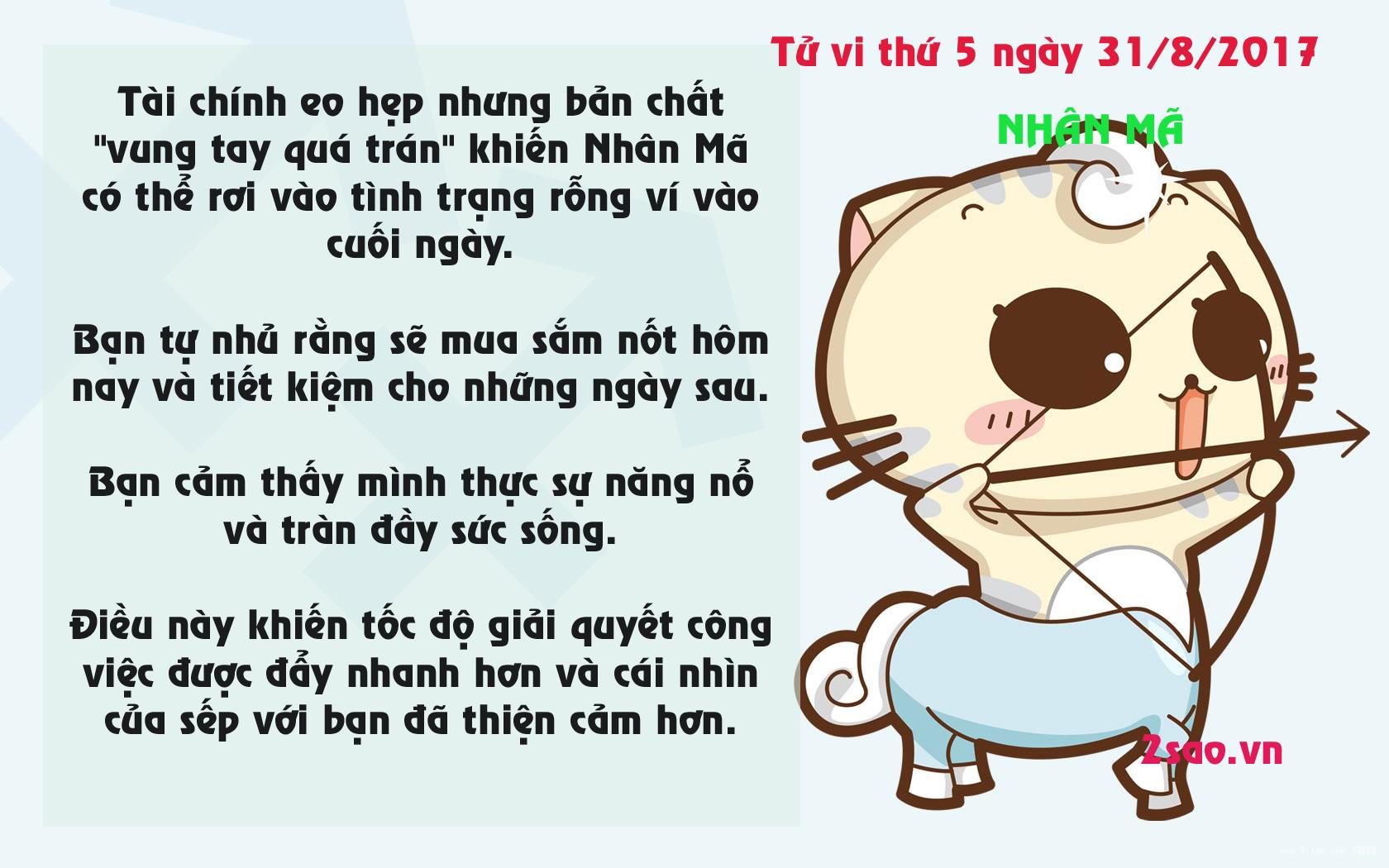 Tử vi thứ 5 ngày 31/8/2017 của 12 cung hoàng đạo-9