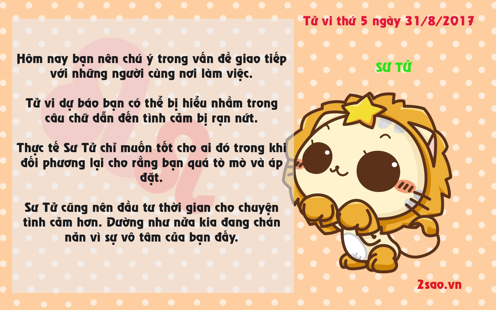 Tử vi thứ 5 ngày 31/8/2017 của 12 cung hoàng đạo-5