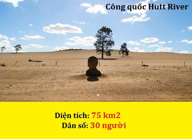 Công quốc Hutt River trước kia là một tỉnh của Úc. Leonard Casley đã đứng ra thành lập chính quyền riêng ở đây, và xin tách khỏi Úc. Tuy chưa được chính thức công nhận là một quốc gia độc lập nhưng Hutt River cũng có đồng tiền, con tem và hộ chiếu riêng.