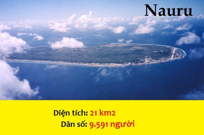 Nauru là quốc đảo độc lập nhỏ nhất trên Trái đất, chỉ có diện tích 21 km2 và không có thủ đô. Môi trường nơi đây khá ô nhiễm nên không thu hút được nhiều khách du lịch. Tỉ lệ người béo phì ở quốc gia này rất cao, lên tới 70% dân số.