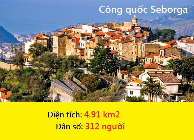 Nằm ở Ý gần biên giới với Pháp, Seborga được biết tới là một quốc gia độc lập, tuy nhiên thực chất đây chỉ là 1 ngôi làng. Nơi đây có hệ thống quân sự riêng, bao gồm 3 thành viên gồm: Bộ trưởng Quốc phòng và 2 lính gác biên giới.
