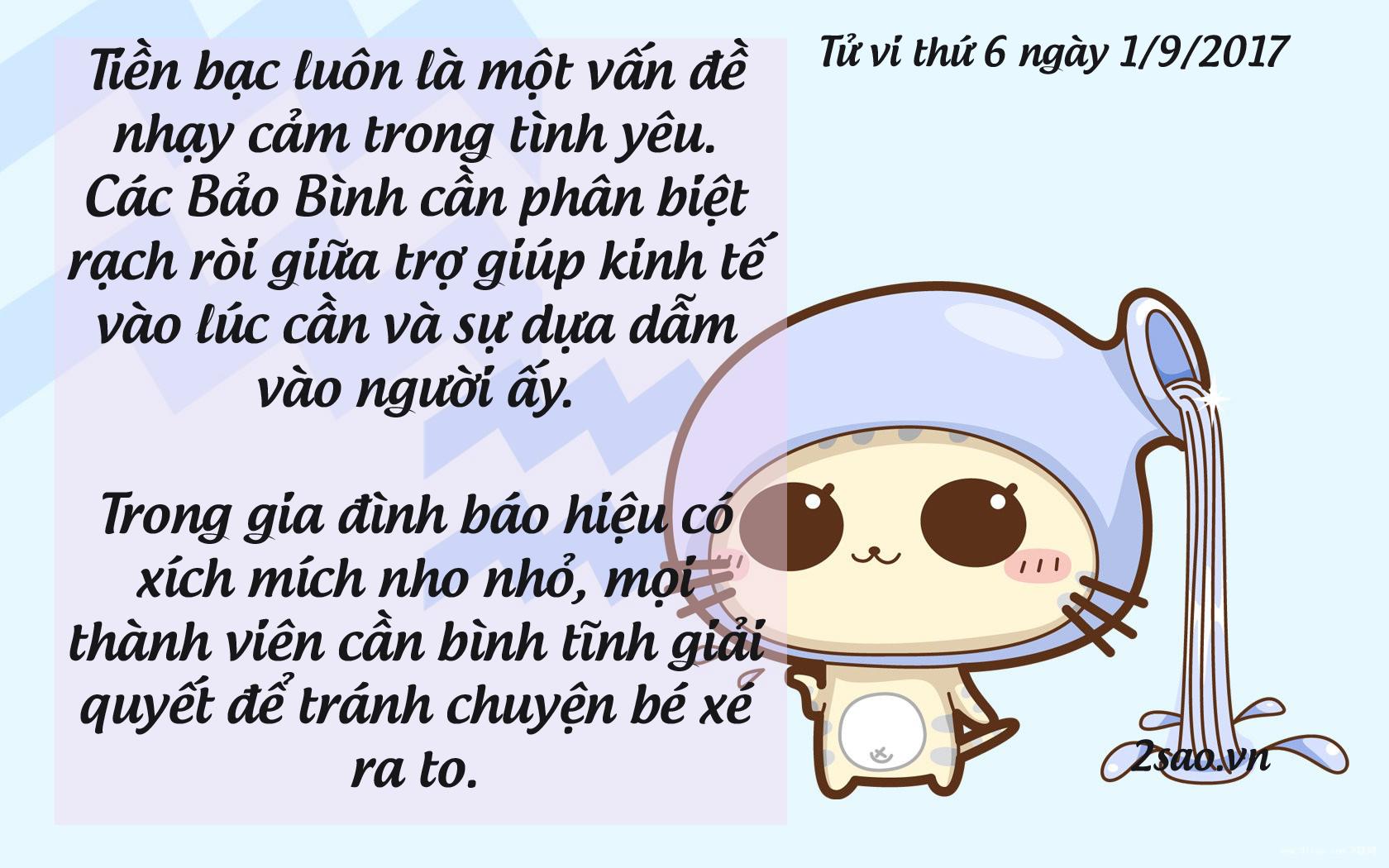 Tử vi thứ 6 ngày 1/9/2017 của 12 cung hoàng đạo-11