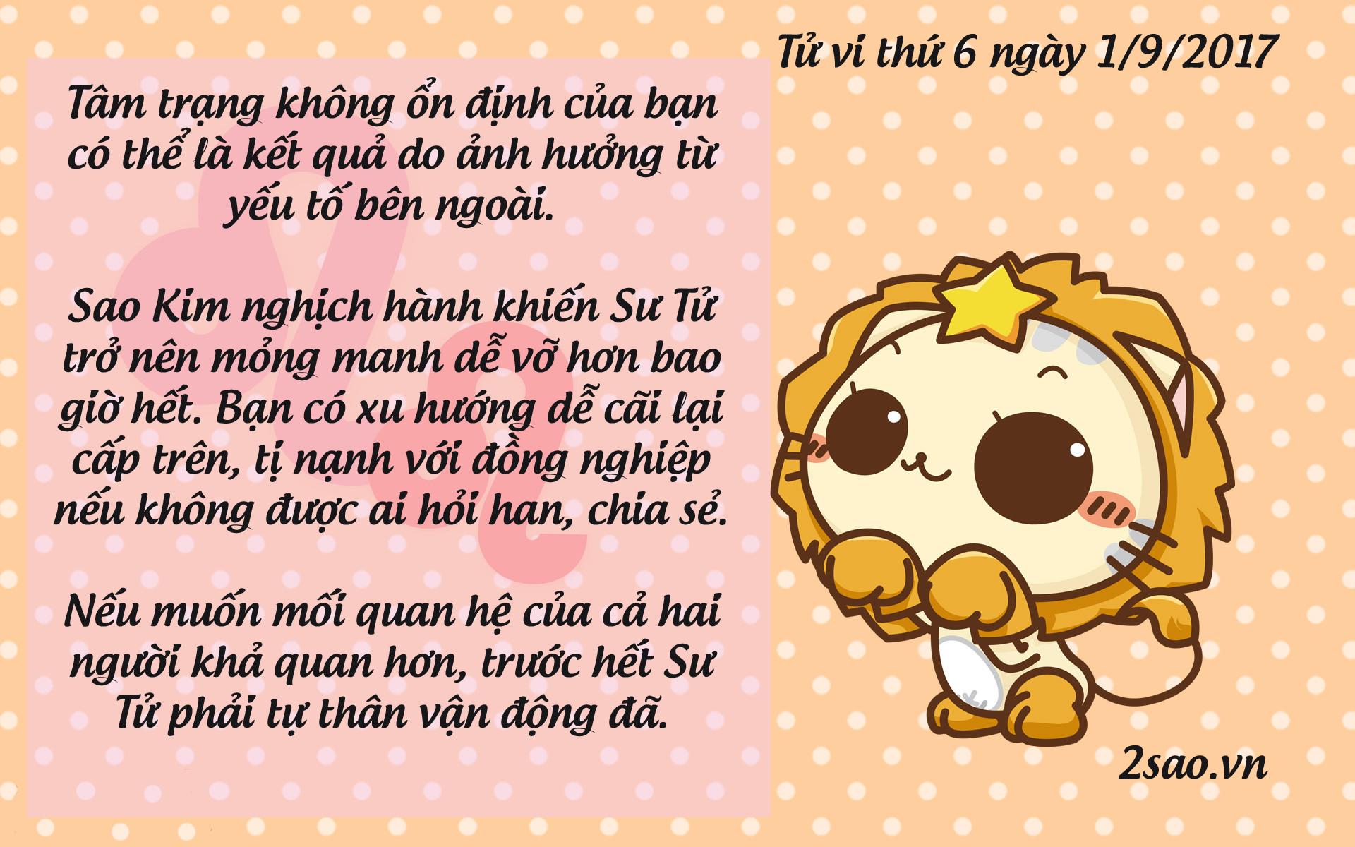 Tử vi thứ 6 ngày 1/9/2017 của 12 cung hoàng đạo-5