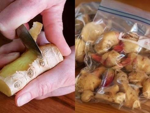Lột vỏ gừng chưa bao giờ dễ đến thế khi bạn để gừng vào đây 2 giờ trước khi ra tay