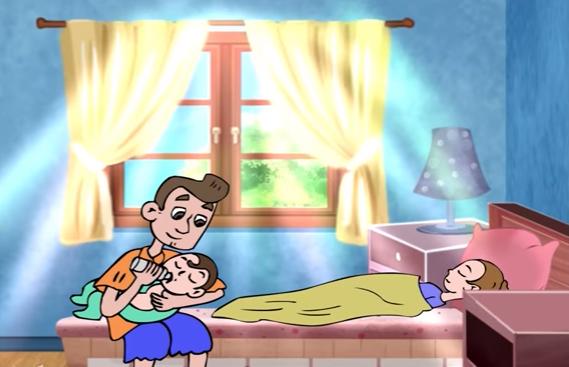 Xúc động chuyện người chồng mặc áo vợ bế con vì con thơ quá bện hơi mẹ-2