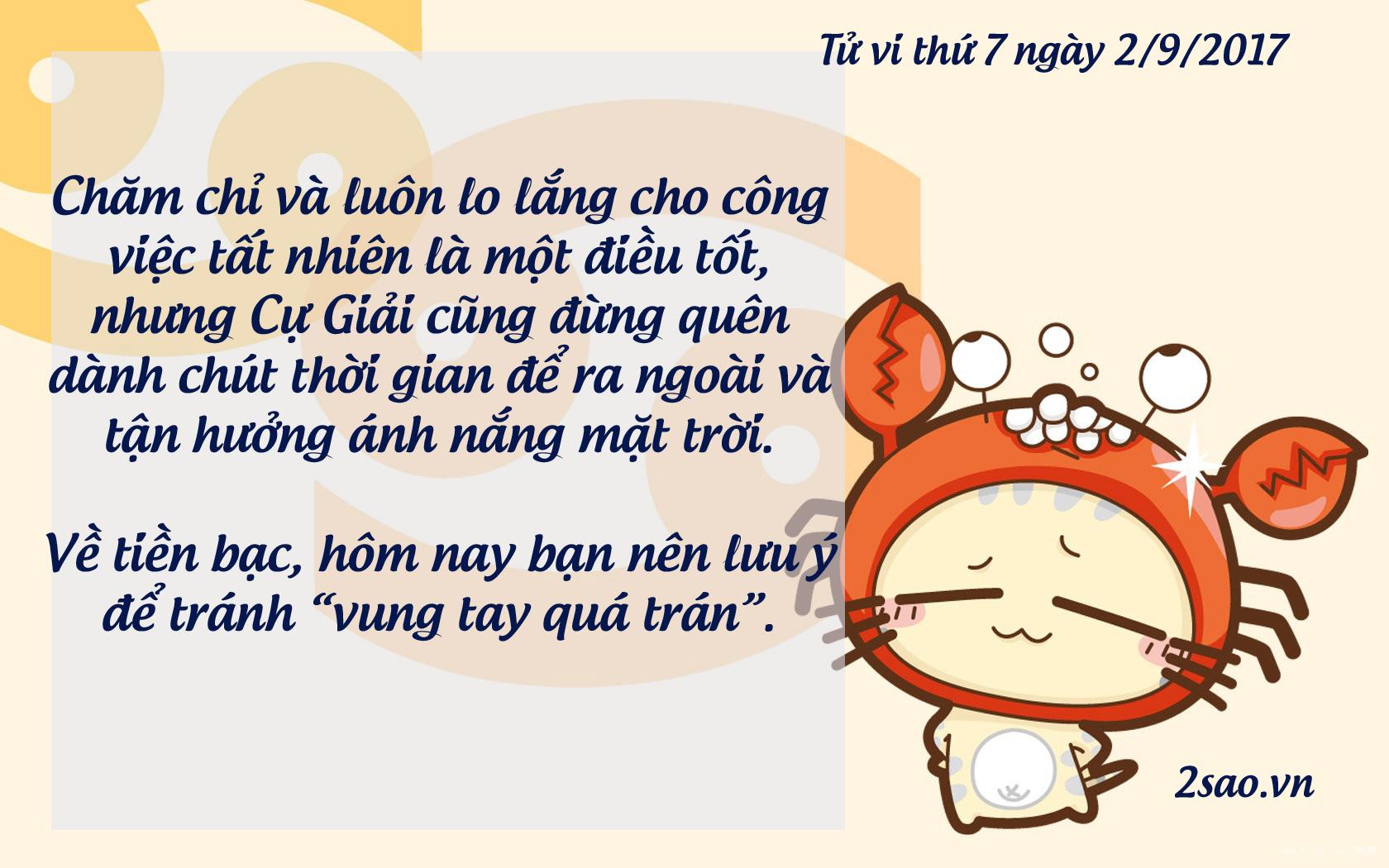 Tử vi thứ 7 ngày 2/9/2017 của 12 cung hoàng đạo-4